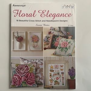 5/$25 Floral Elegance by Susan Bates - Cross Stitch Designs and Pattern Book NWT